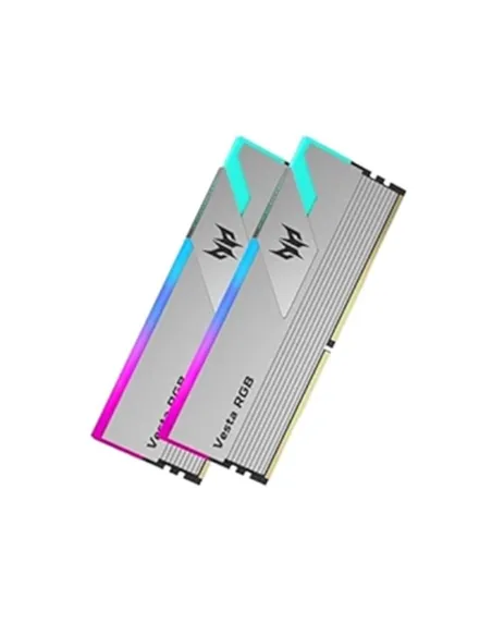 Memoria ram ddr4 32gb 2x16gb acer predator vesta - 3200mhz cl16 silver rgb