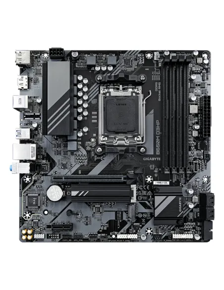 GIGABYTE B650M D3HP Placa base - AMD Ryzen serie 9000, VRM de 5+2+2 fases, hasta 7600 MHz DDR5 (OC), 2xPCIe 4.0 M.2, LAN 2,5