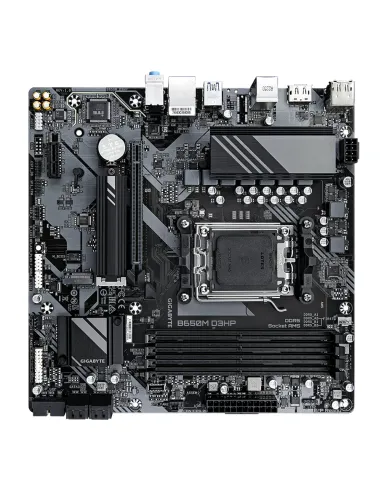 GIGABYTE B650M D3HP Placa base - AMD Ryzen serie 9000, VRM de 5+2+2 fases, hasta 7600 MHz DDR5 (OC), 2xPCIe 4.0 M.2, LAN 2,5