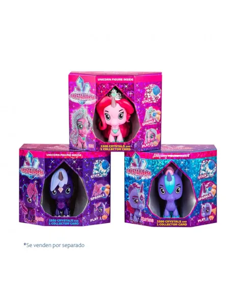 Figura unicornio crystalverse classic 1 unidad aleatoria