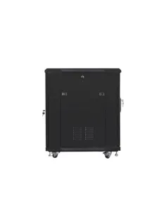 Armario rack lanberg 19 pulgadas 15u - 600x800 flat pack negro puerta malla