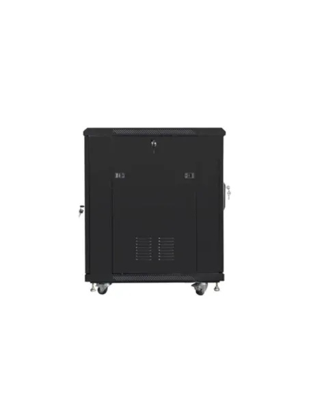 Armario rack lanberg 19 pulgadas 15u - 600x800 flat pack negro puerta malla