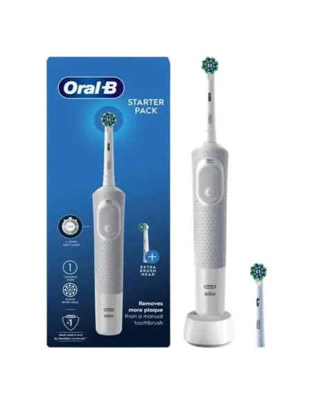 Cepillo dental electrico braun oral b vitality 100 easy clean blanco + 1 repuesto starter pack white