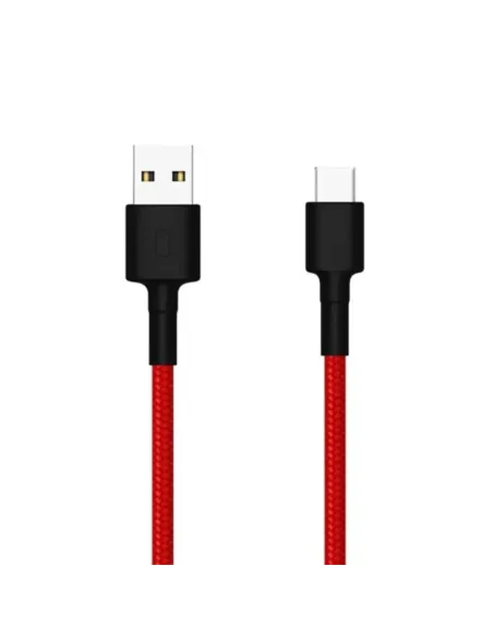 Cable usb xiaomi sjv4110gl -  usb macho -  usb tipo c macho -  1m -  rojo - negro