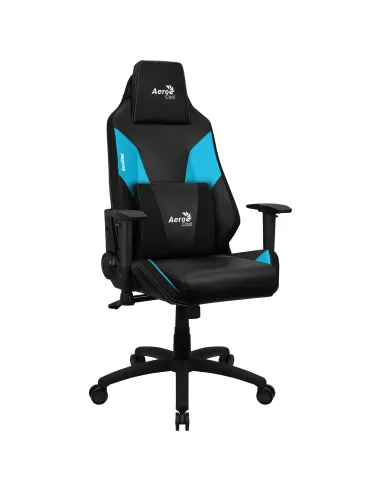 Aerocool ADMIRALBB Silla Gaming Profesional, Cojines Acolchados, Tecnología Air, Negro Azul
