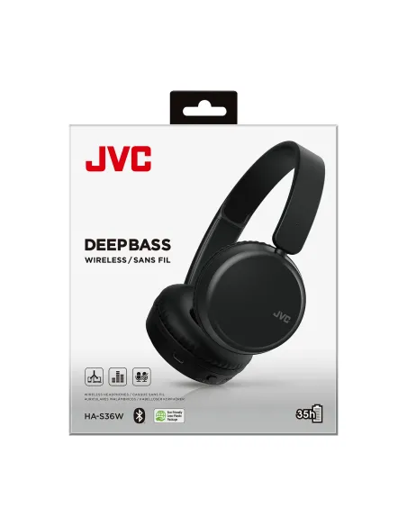 JVC HA-S36W Auriculares Inalámbrico Diadema Llamadas Música Bluetooth Negro