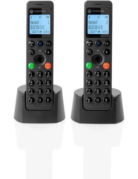 Motorola DOT202 Twin Teléfono DECT Identificador de llamadas Negro