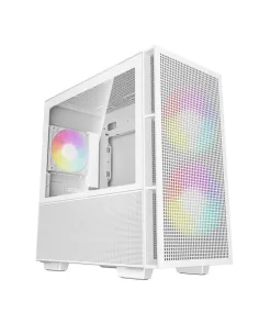 Caja ordenador gaming deepcool matx ch360 argb cristal templado blanca