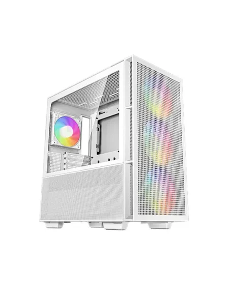 Caja ordenador gaming deepcool ch560 rgb e - atx cristal templado blanca