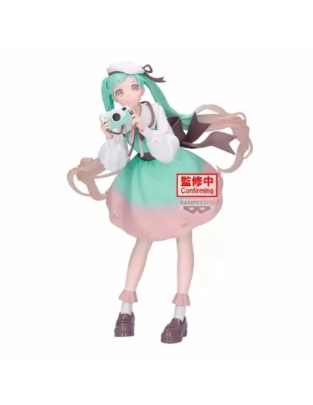 Figura banpresto hatsune miku holiday memories camera 20cm