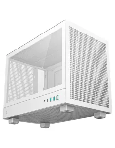 Caja ordenador gaming deepcool mini - itx ch160 cristal templado blanca
