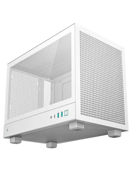 Caja ordenador gaming deepcool mini - itx ch160 cristal templado blanca
