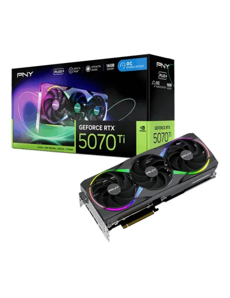 Tarjeta grafica pny rtx 5070 ti plus tepic - x 16gb gddr7 rgb