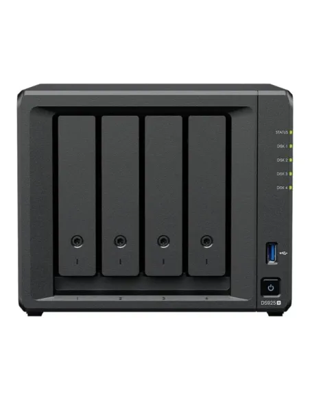 Servidor nas synology disk station ds925+ 4gb 4 bahias gigabit ethernet