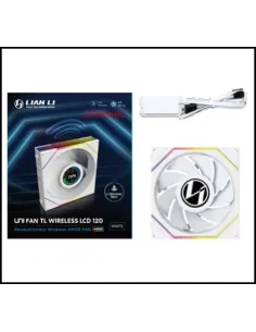 Ventilador caja gaming lian li unifan tl - lcd inalambrico argb 120mm blanco