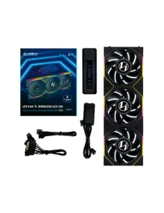 Ventilador caja lian li unifan tl - lcd wireless argb 3 x 120mm black