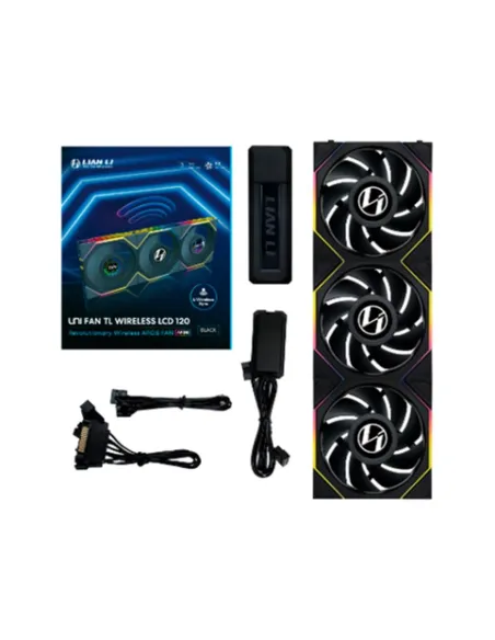 Ventilador caja lian li unifan tl - lcd wireless argb 3 x 120mm black Ventilador caja lian li unifan tl - lcd wireless argb 3 x 120mm black
