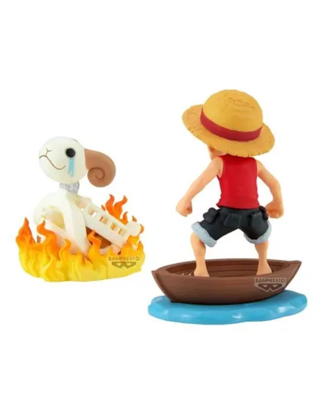 Figura banpresto one piece world collectable figure log stories monkey.d.luffy & going merry 8cm Figura banpresto one piece world collectable figure log stories monkey.d.luffy & going merry 8cm