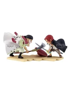 Figura banpresto one piece world collectable figure log stories edward newgate vs shanks 13cm