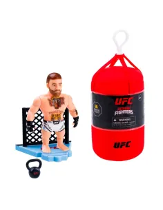 Ufc punching bag figura articulada 7 -5 cms + set lucha 1 unidad aleatoria