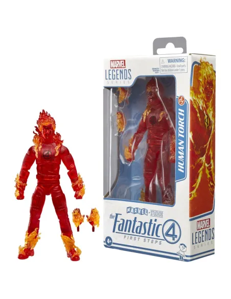 Figura hasbro marvel legends series los 4 fantasticos: primeros pasos antorcha humana
