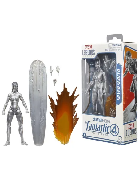 Figura hasbro marvel legends series los 4 fantasticos: primeros pasos silver surfer