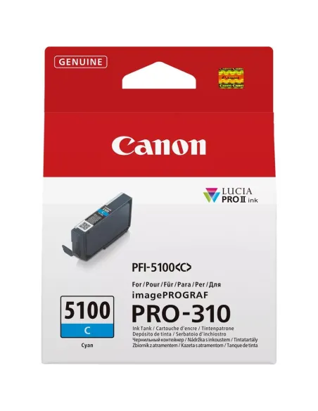 Cartucho tinta canon pfi - 5100c cian