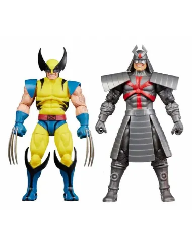 Pack 2 figuras hasbro marvel legends gamerverse wolverine vs silver samurai