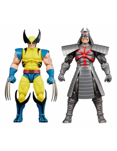 Pack 2 figuras hasbro marvel legends gamerverse wolverine vs silver samurai