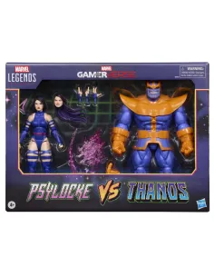 Pack 2 figuras hasbro marvel legends series gamerverse psylocke vs thanos