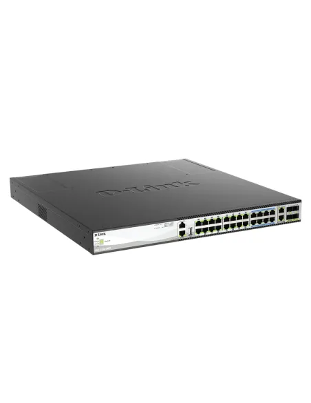 D-Link DMS-3130-30PS switch Gestionado L3 2.5G Ethernet (100 1000 2500) Energía sobre Ethernet (PoE) 1U Negro