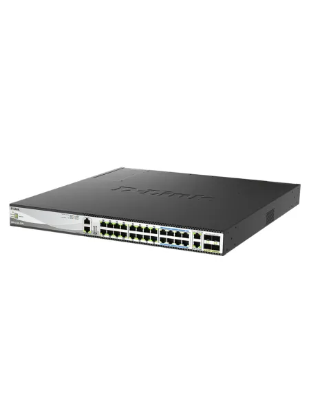 D-Link DMS-3130-30PS switch Gestionado L3 2.5G Ethernet (100 1000 2500) Energía sobre Ethernet (PoE) 1U Negro