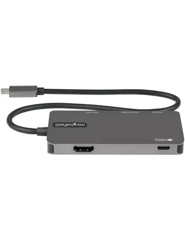 StarTech.com Adaptador Multipuertos USB C - USB C a HDMI de 4K - 100W de Entrega de Alimentación PD - SD - MicroSD - Hub Ladrón