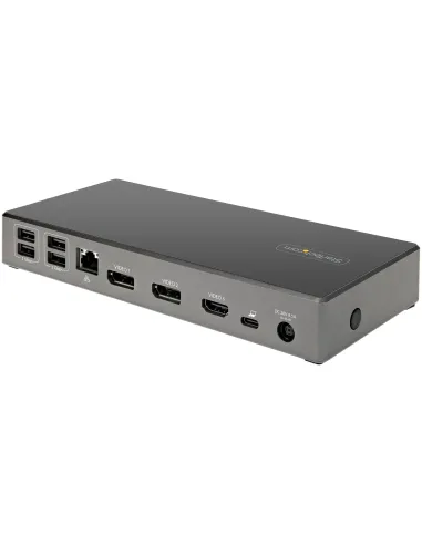 StarTech.com Dock USB-C - Docking Station USB Tipo C para 3 Monitores de 4K - con 100W de Entrega de Alimentación PD - Modo Alt