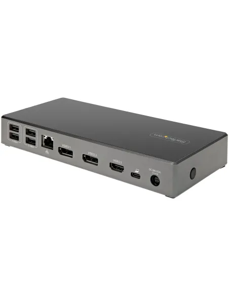 StarTech.com Dock USB-C - Docking Station USB Tipo C para 3 Monitores de 4K - con 100W de Entrega de Alimentación PD - Modo Alt