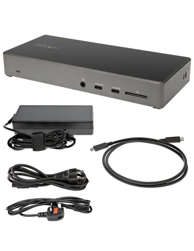 StarTech.com Dock USB-C - Docking Station USB Tipo C para 3 Monitores de 4K - con 100W de Entrega de Alimentación PD - Modo Alt