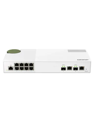 QNAP QSW-M2108-2C switch Gestionado L2 2.5G Ethernet (100 1000 2500) Gris, Blanco