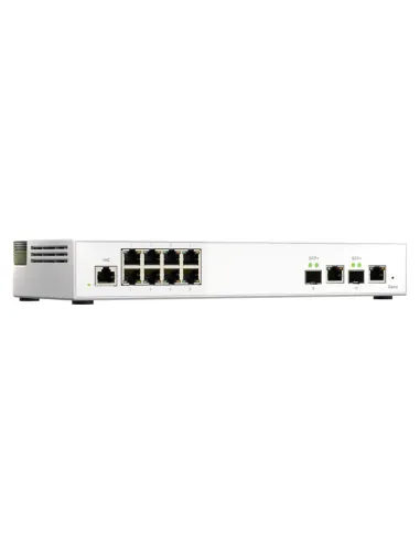 QNAP QSW-M2108-2C switch Gestionado L2 2.5G Ethernet (100 1000 2500) Gris, Blanco