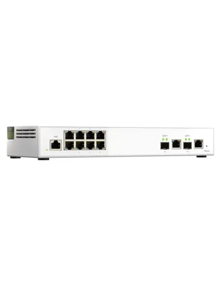 QNAP QSW-M2108-2C switch Gestionado L2 2.5G Ethernet (100 1000 2500) Gris, Blanco