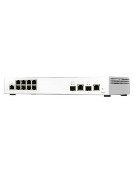 QNAP QSW-M2108-2C switch Gestionado L2 2.5G Ethernet (100 1000 2500) Gris, Blanco