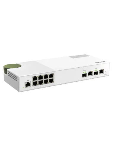 QNAP QSW-M2108-2C switch Gestionado L2 2.5G Ethernet (100 1000 2500) Gris, Blanco