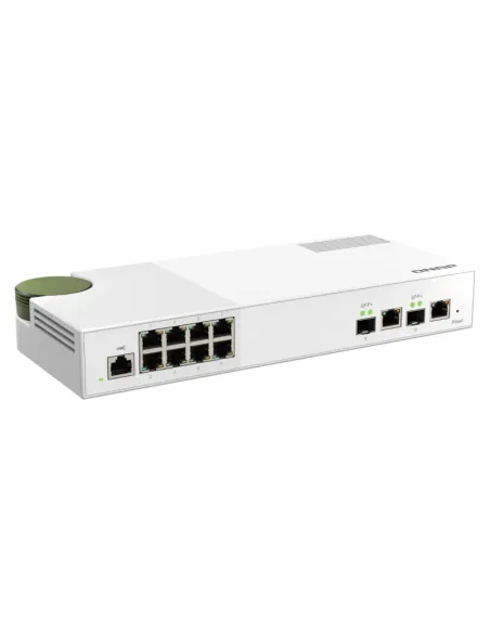 QNAP QSW-M2108-2C switch Gestionado L2 2.5G Ethernet (100 1000 2500) Gris, Blanco
