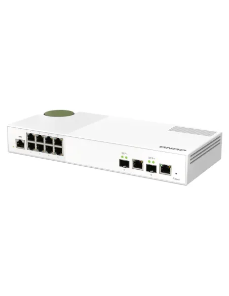 QNAP QSW-M2108-2C switch Gestionado L2 2.5G Ethernet (100 1000 2500) Gris, Blanco