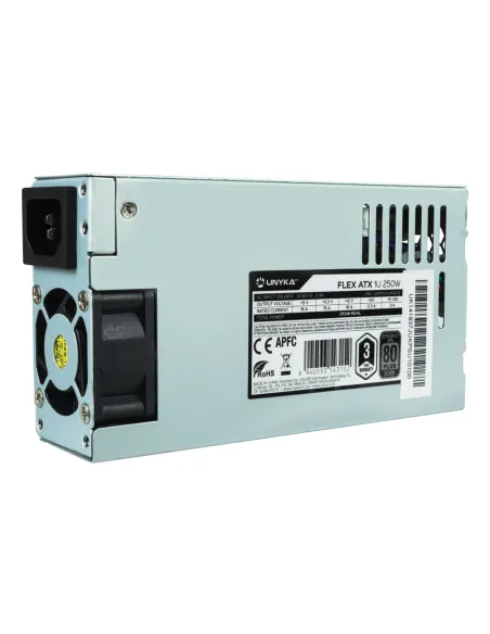 UNYKAch UKPSU1U40003 unidad de fuente de alimentación 250 W 20+4 pin ATX 1U Plata