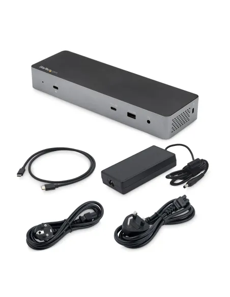 StarTech.com Docking Station Thunderbolt 3 Compatible con USB-C - para 2 Monitores 4K 60Hz DisplayPort 1.4 o 2 Monitores HDMI -