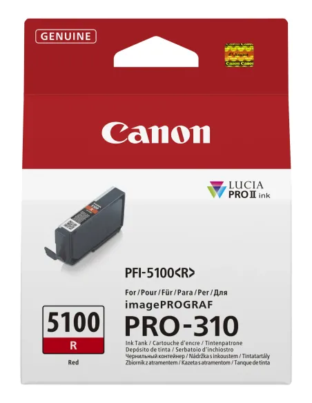 Canon PFI-5100 R cartucho de tinta 1 pieza(s) Original Rojo