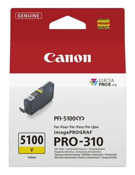 Canon PFI-5100 Y cartucho de tinta 1 pieza(s) Original Amarillo