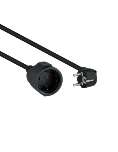 Nanocable Cable de Alimentación Alargador, Negro, 2 m