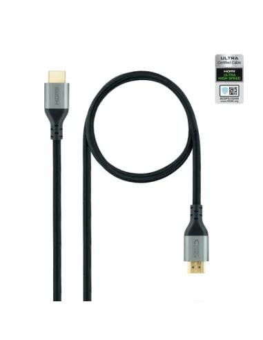 Nanocable Cable HDMI 2.1 Certificado ULTRA HIGH SPEED A/M-A/M, Negro, 1 m