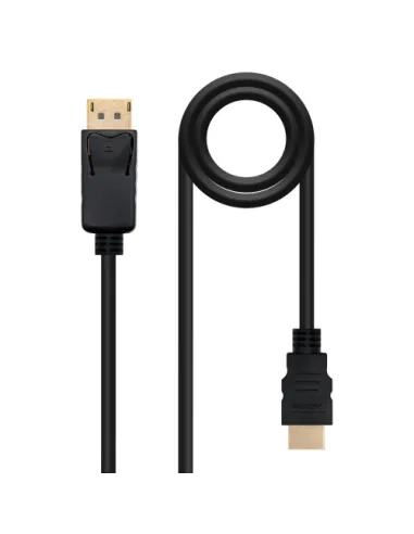 Nanocable Cable Conversor DISPLAYPORT a HDMI, DP/M - HDMI/M, Negro, 0.5 m